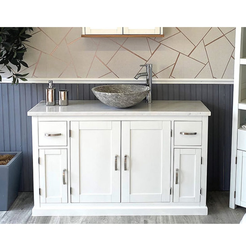 Aquilar 1230mm Single Bathroom Vanity with Vessel Stone Basin