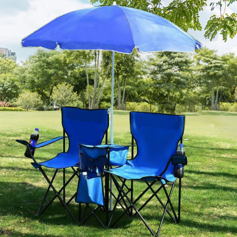 Miricle Bucket Style Folding Camping Chair with Cup Holder Arlmont & Co.