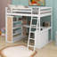 Lit mezzanine double avec tablettes et bureau-1508724951