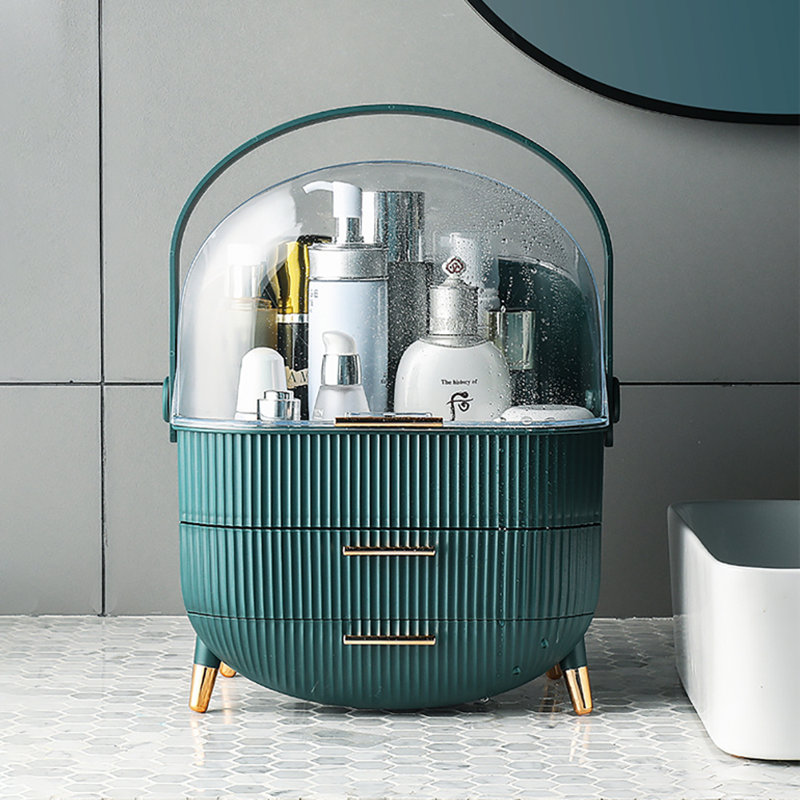 Childers Plastic Makeup Organiser, Green
