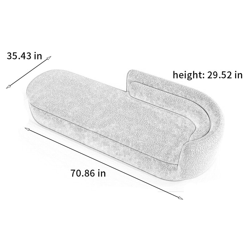 Chaise confortable de haute qualité, Accoudoir à droite (vu de face)