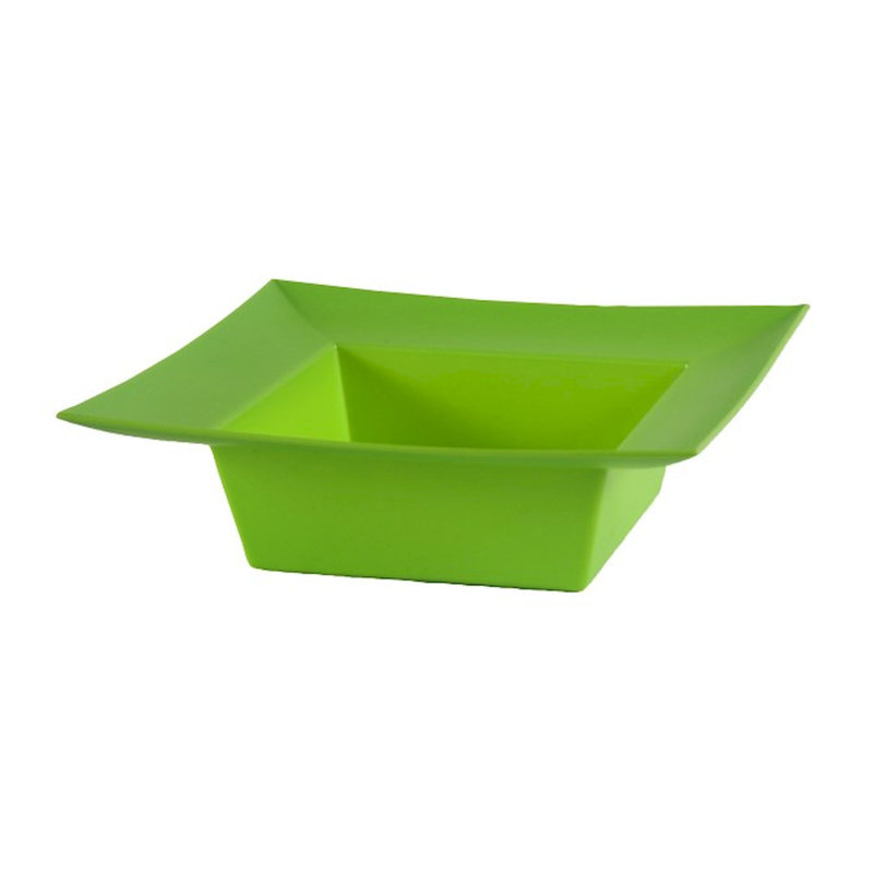 Bol décoratif en plastique Kaysar, H 2,5 po x l 8,75 po x P 8,75 po, Vert