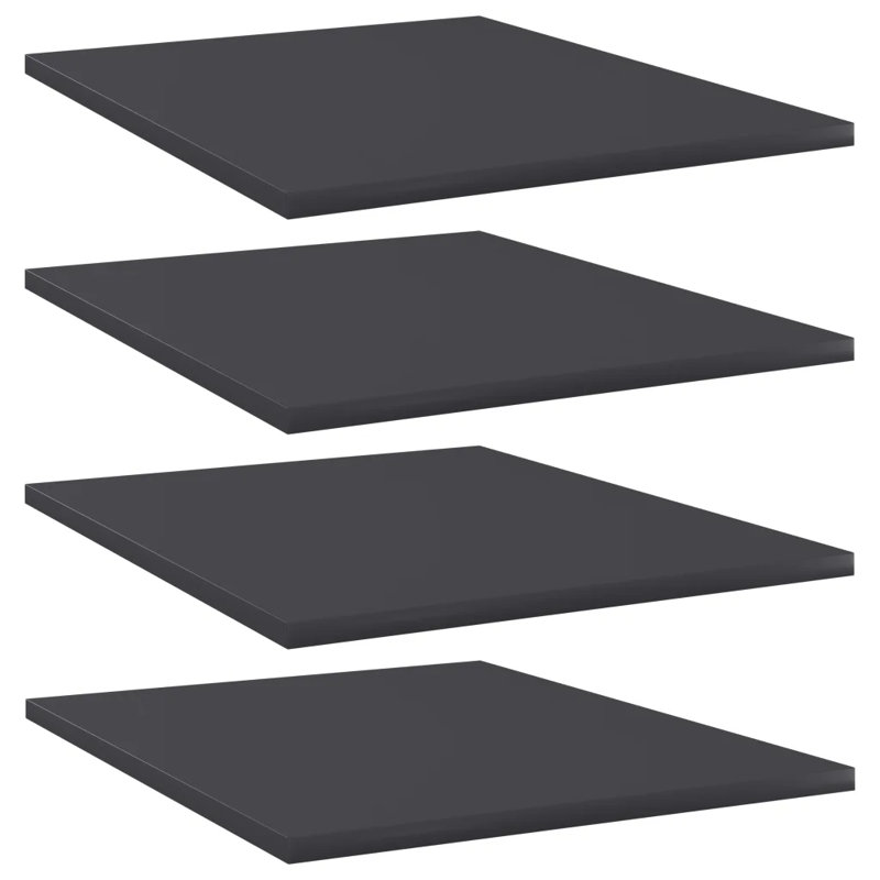 Cunane 1.5cm H Bookcase, Concrete Grey, 1.5cm H x 50cm W x 40cm D