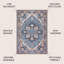 Tapis bleu / beige Huddleston-741043079