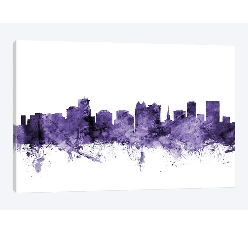 «Orlando, Florida Skyline» par Michael Tompsett, impression sur toile tendue, H 12 po x l 18 po x P 1,5 po, Toile tendue