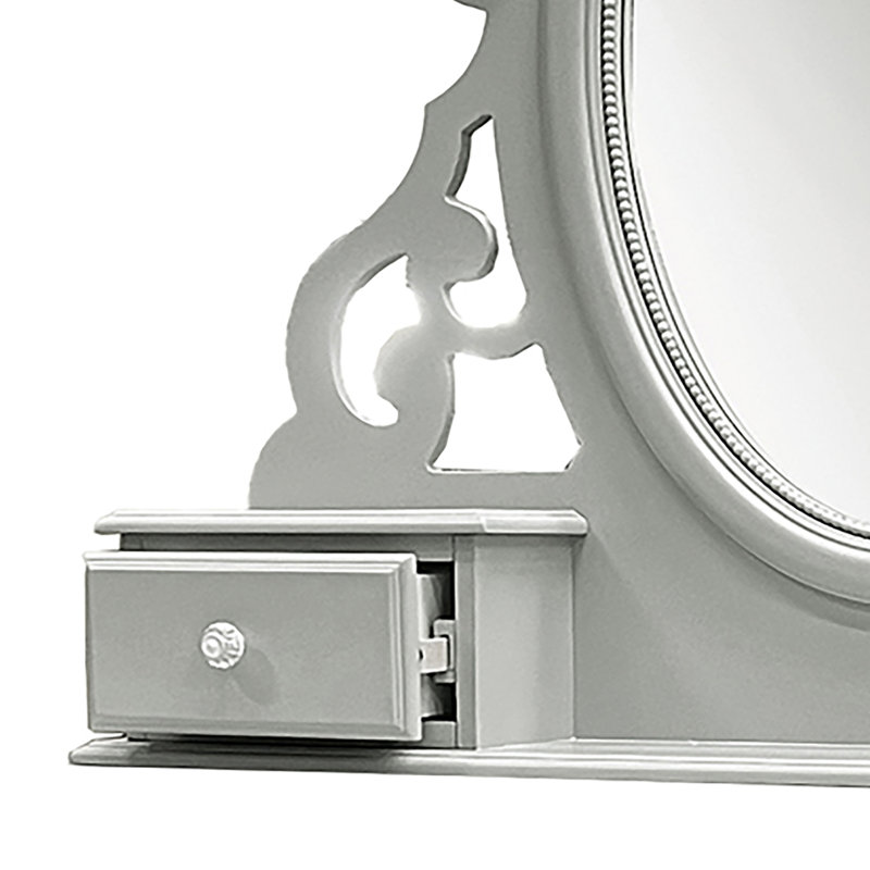 Miroir à bijoux avec rangement Darliss, Gris