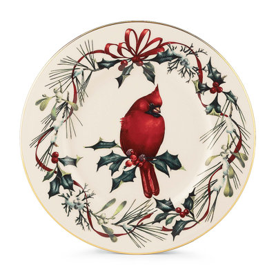 Lenox Winter Greetings 9" Cardinal Accent Plate