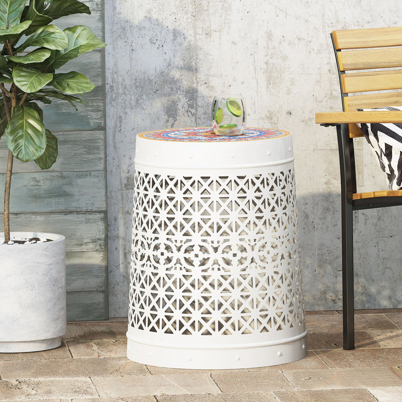 Table de bout tambour, Blanc