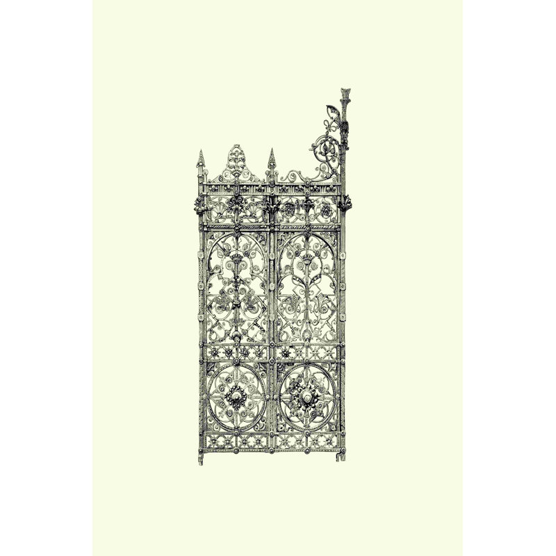 Barrière en fer forgé V, H 48 po x l 32 po