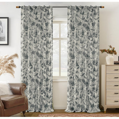 Linen Blend Blackout Curtain