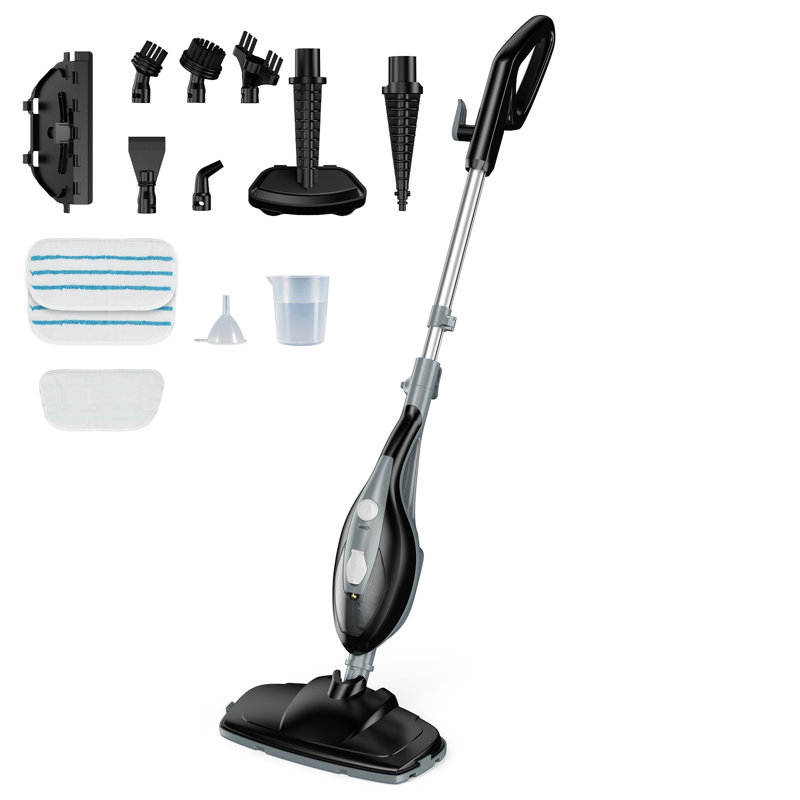 Nettoyeur vapeur détachable multi-usages, 14 accessoires pour planchers de bois franc, carrelage, tapis, pour toute la maison