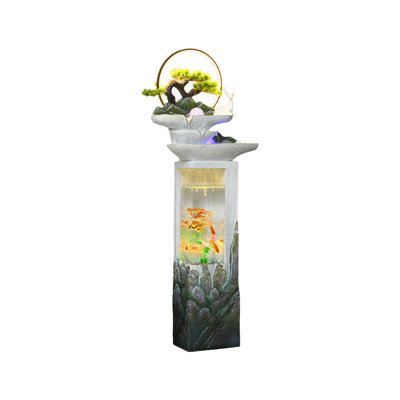 Acrylic+resin Freestanding Decorative Fish Tank