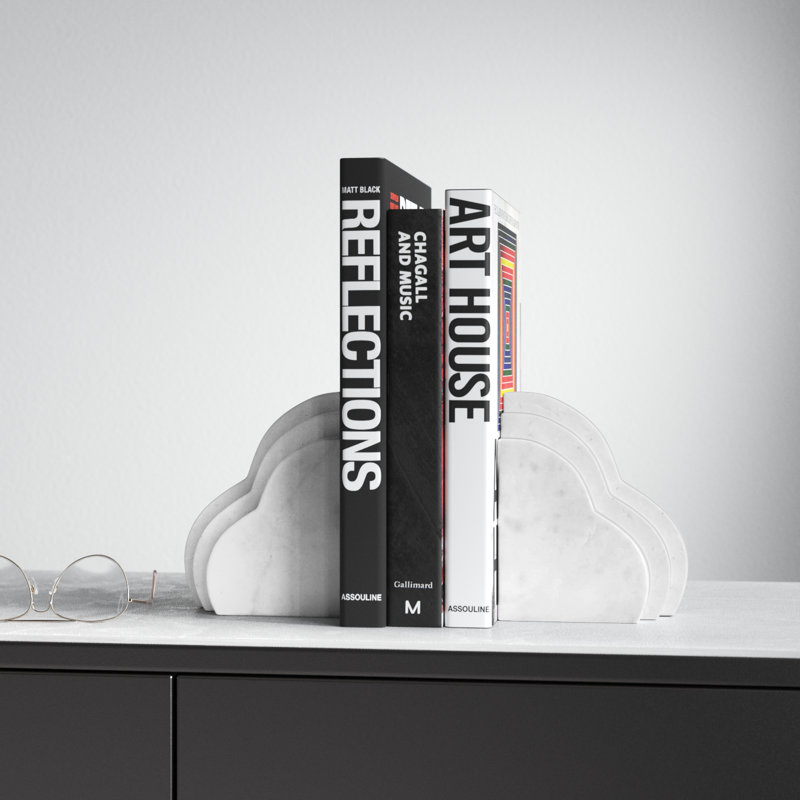 Marble Bookends Pair