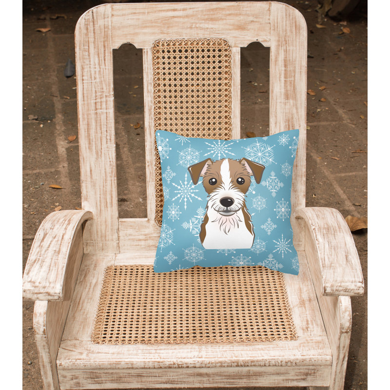  Coussin Snowflake Jack Russell Terrier