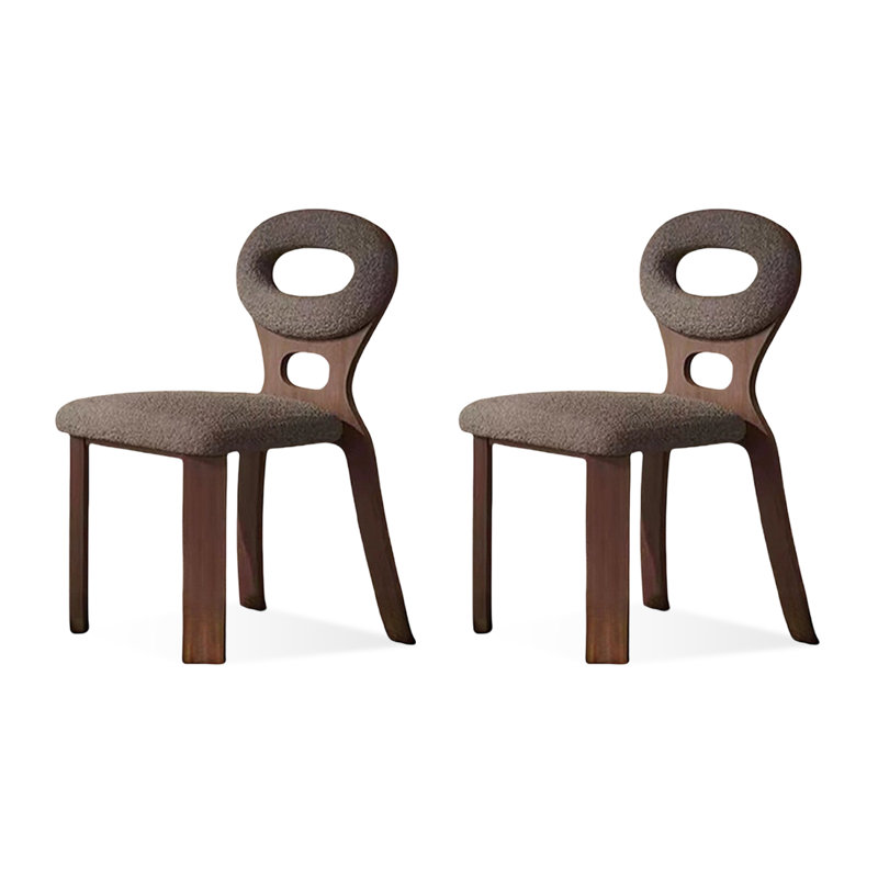 Chaise d'appoint à dossier solide gris (ensemble de 2), Gris