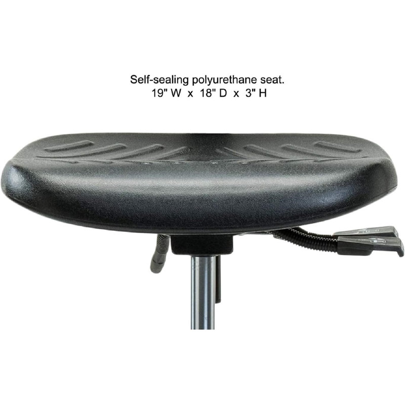 Chaise ergonomique industrielle PERCH | Hauteur du banc élevé: 22 à 32 po
