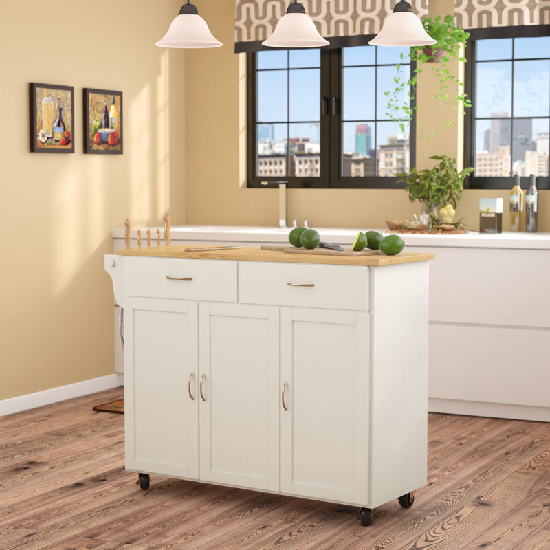 Sayers 48 " W Kitchen Island, White