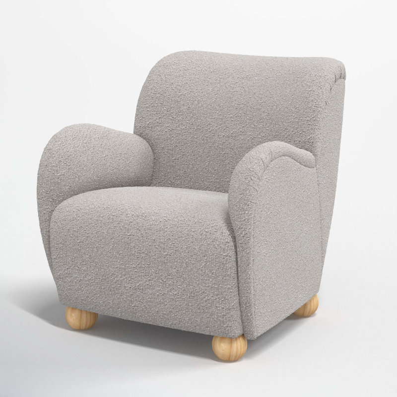 Cowen Polyester Armchair, Classic Elephant Boucle