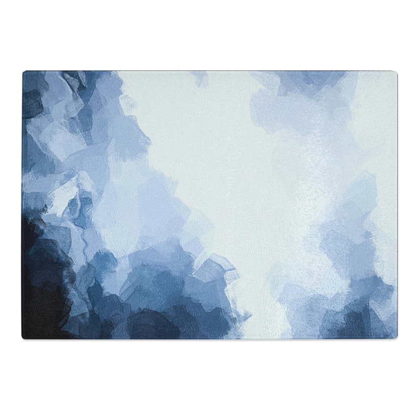 Tempered Glass Cloud Mountains Chopping Board, 39 cm W x 28.5 cm L