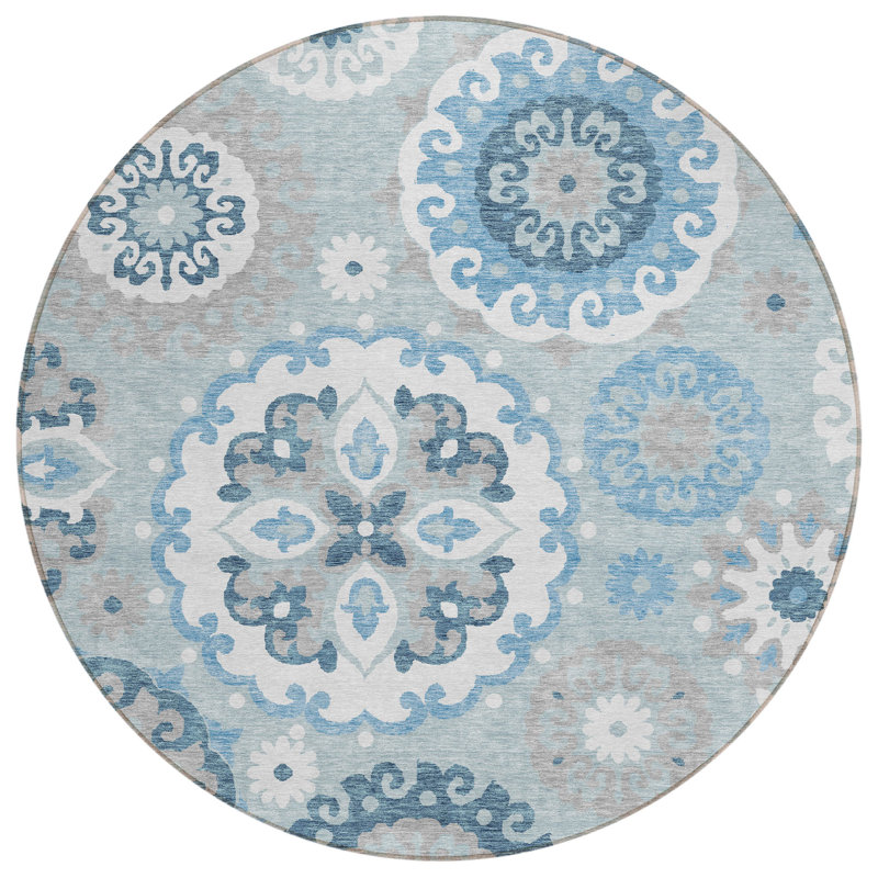  Tapis d'entrée / extérieur antidérapant Ferrand, Rond 8 pi