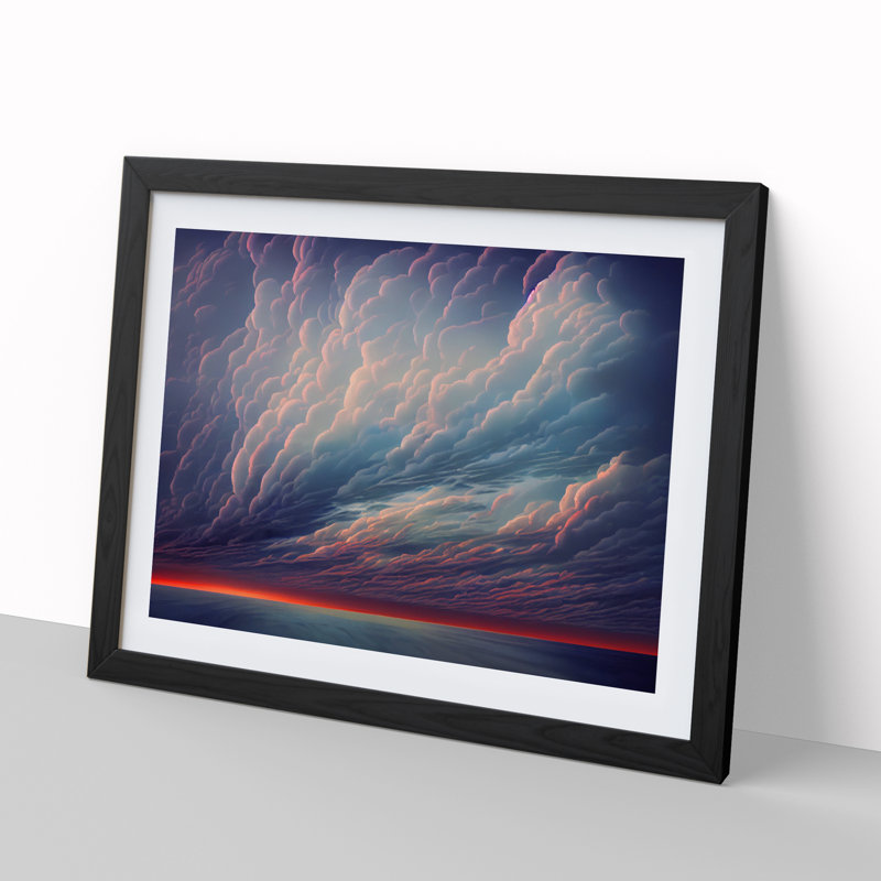 Clouds at Sunset Vol.2 - Framed Print, Black, 46cm H x 64cm W x 2cm D