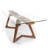 Glass Top Solid Wood Base Dining Table