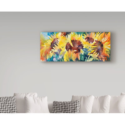 «Row of Sun» par Mattox, reproduction d'aquarelle sur toile tendue