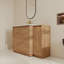Ensemble meuble-lavabo simple autoportant avec lavabo en céramique et tablettes ajustables-118118244-147897257