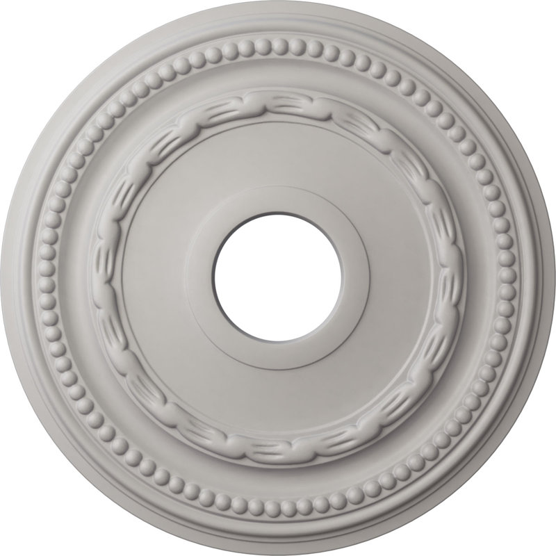 Médaillon de plafond H 15,375 po x l 15,375 po x P 1 po Federal, Blanc ultra pur