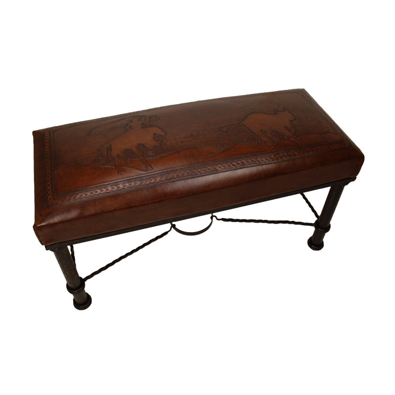 Fernando Iron Bench Calf Roper Red, Antique Brown
