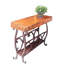 Magnolia Ranch House Natural Hand Hammered Copper Sofa Table With Wrought Iron