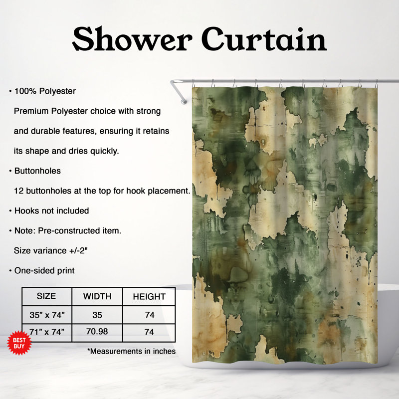 Paint Pattern - Premium Shower Curtain, 74"H x 71"W