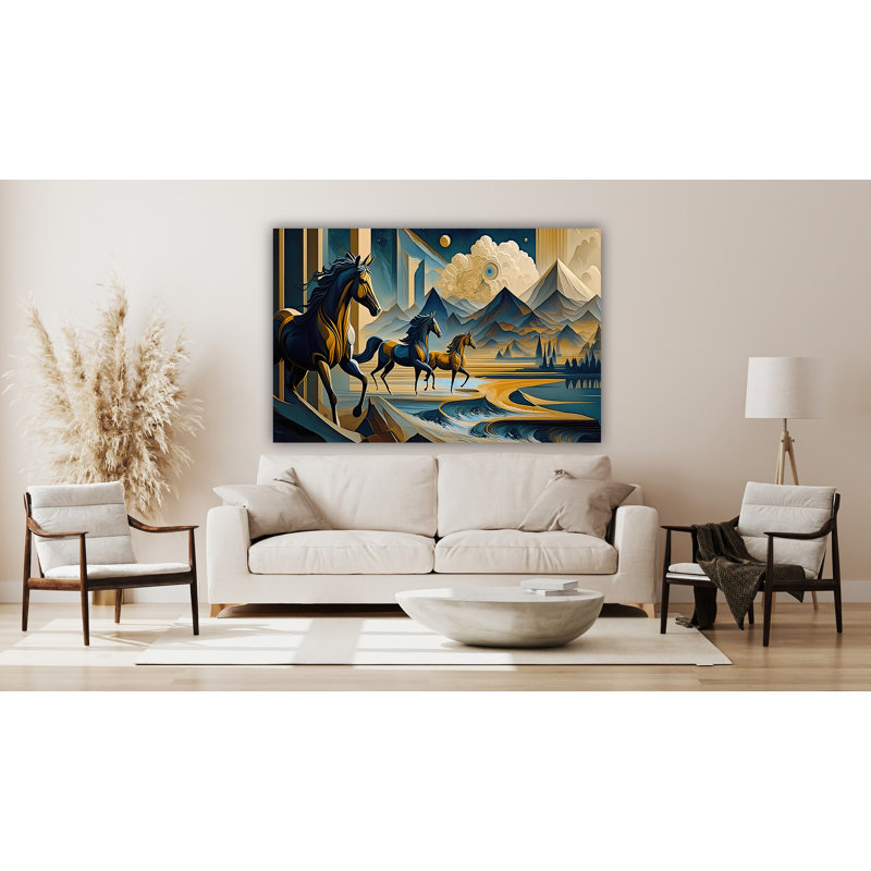 Galloping Through The Dreamscape, 20" H x 30" W
