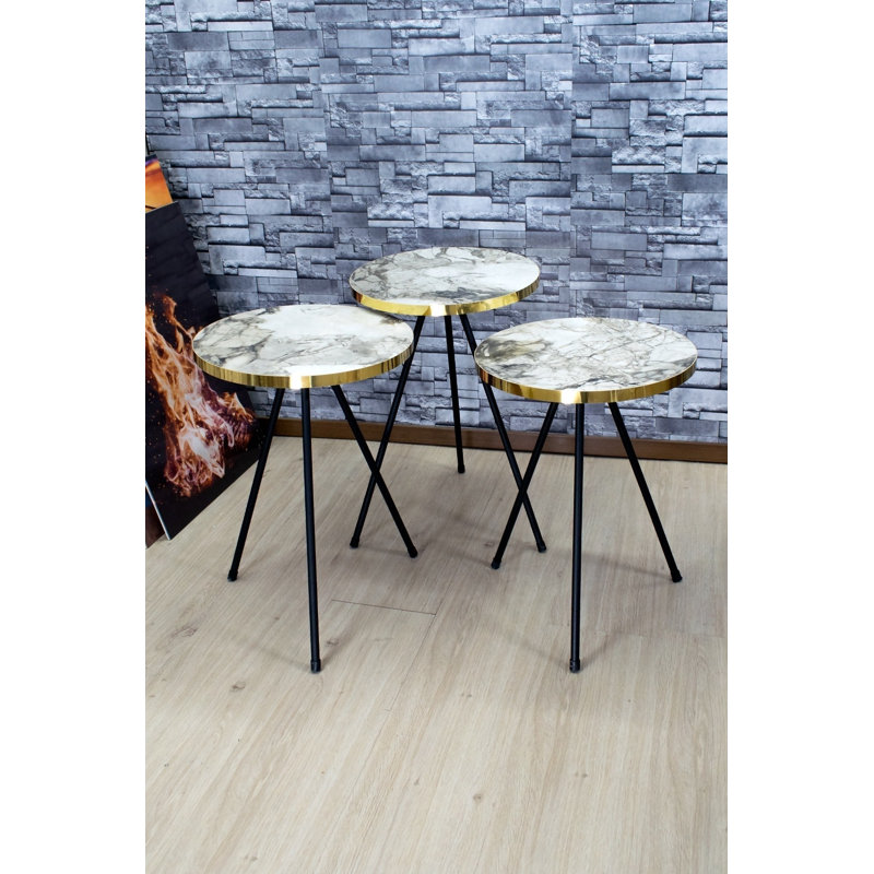 Joanna 14 cm W Console Table, White Marble