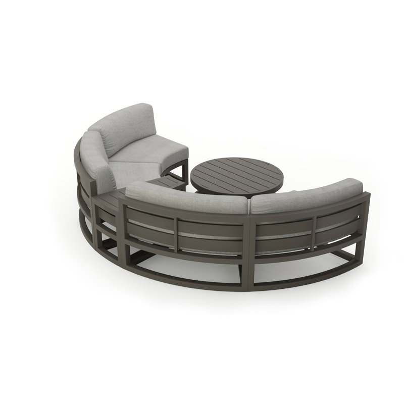 Avion Outdoor 4 - Piece Conversation Set, Cast Silver Sunbrella®, Slate