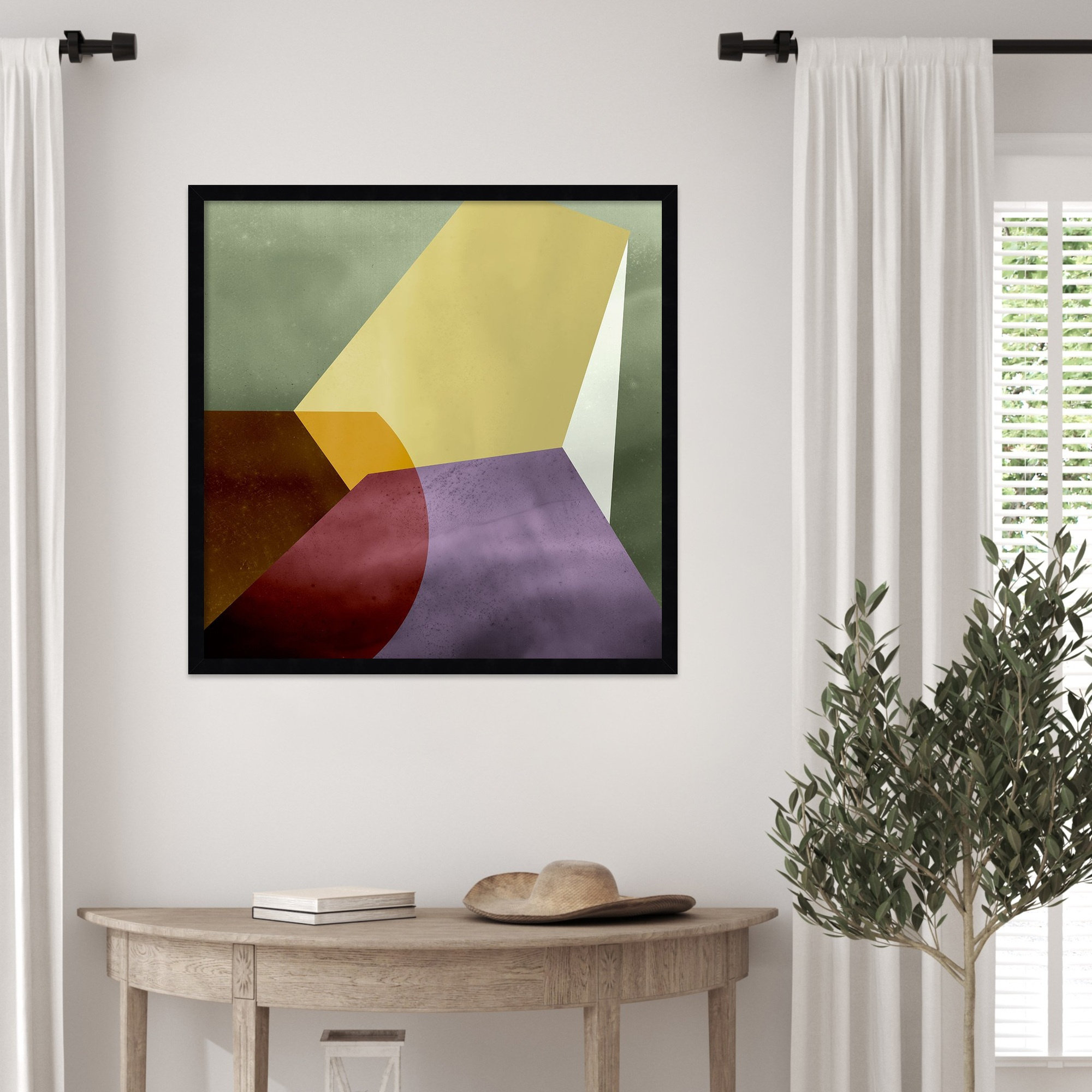 Essentially Minimal VI by Flagler Wood Framed Wall Art Print, Black, 25" H x 25" W
