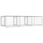 Cage à chien robuste en acier galvanisé gris 19,7 x 6,6 x 4,9 pi Vidaxl