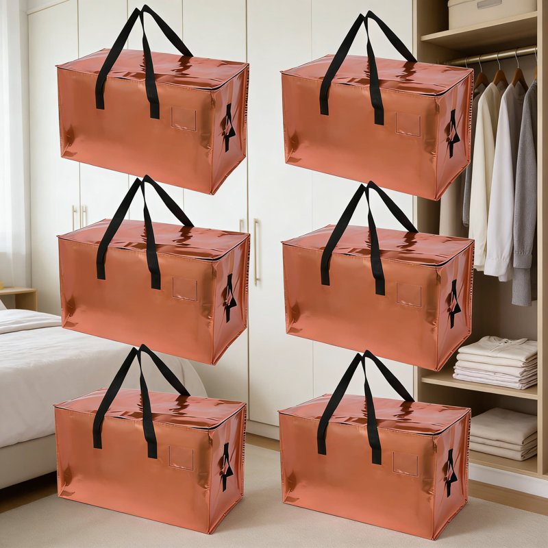 Heavy Duty Moving And Storage Bags With Handles And Zippers, Extra Large Waterproof Foldable Totes For Packing, Shipping, Travel, And Home Organization