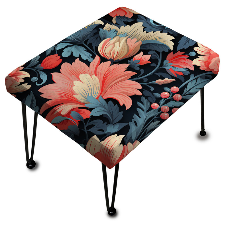 Vivid Botanica Lush Damask - Repose-pieds rectangulaire damassé