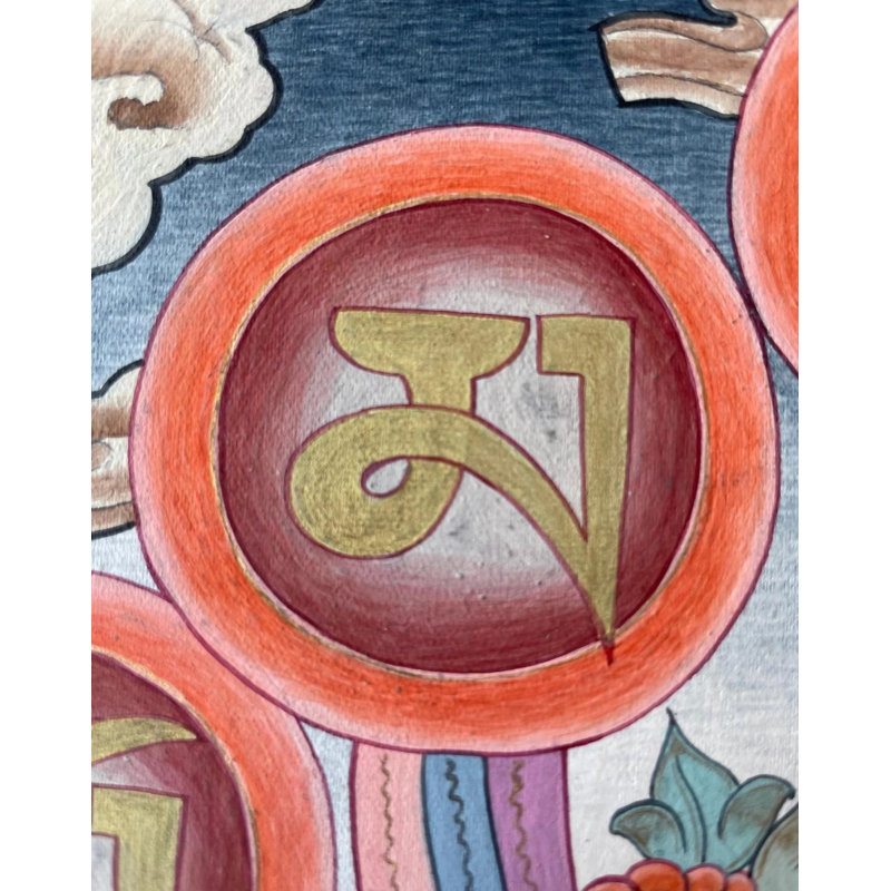 Chengrezig Thangka (Thangka sans brocart)