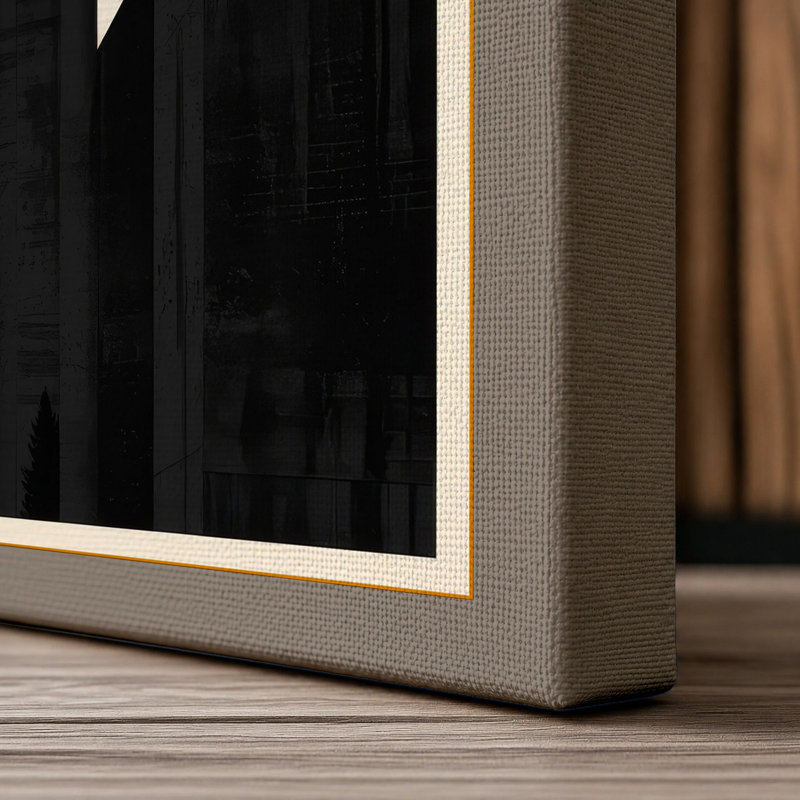 Urban Heights Industrial - Wrapped Canvas, 18x12 - 45.7 x 30.5 cm, Taupe Border