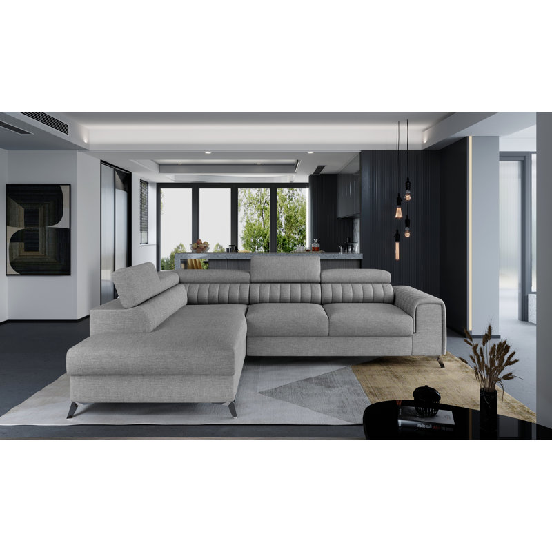 Aday 3 Seater Sofa Bed, Left Hand Facing, Light Grey