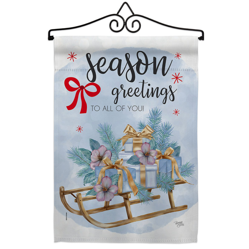 Polyester 2 faces 18,5 x 13 po saison Greetings Ensemble de drapeaux