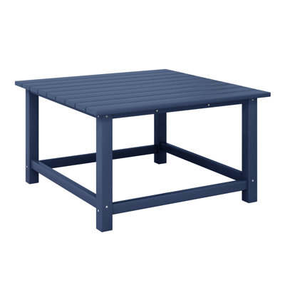 Garvis Outdoor Poly Adirondack 31" Square Coffee Table