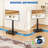 Hand Crank Lift Mobile Tv Cart, 42-75 Inch Rolling Tv Stand With 90° Rotation, 110 Lbs Capacity, Black