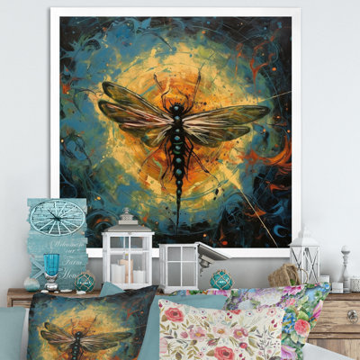 Peinture expressive de libellule