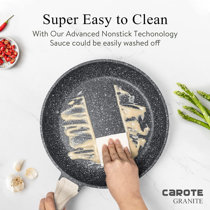 CAROTE Crepe Pan and Pancake Pan, 8 inch Nonstick Skillet Granite Cookware,  Breakfast Non-Stick Griddle Pan Flat Pan for Stove Top, Induction Safe,  PFOA FREE in 2023