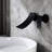 Wall Mount Widespread Bathroom Tap In Matte Black, Generous Spout, Accurate Control Of Water Flow And Temperature, Ideal For Use Black Faucet Mount, Vast Waterfall Style Precise Temperature Rate,