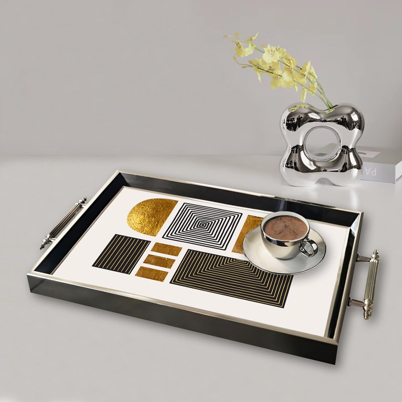 Elegant Glass Tray, 19.7 x 11.4 x 1.4 inches | 100% Durable Glass Construction | Easy to Clean with Damp Cloth | Ideal for Serving, Decorative Display, and Organizing | Stylish Addition to Home Décor