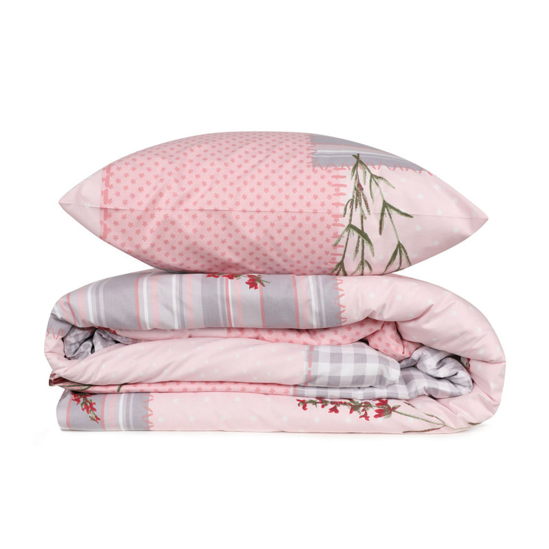Ranforce Single XXL Quilt Cover Set (DE), Twin XXL Sheet Set with 1 Pillowcase